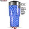WraptorSkinz Skin Wrap compatible with 2017 and newer RTIC Tumblers 30oz Gothic Punk Pattern Blue (TUMBLER NOT INCLUDED) view 2