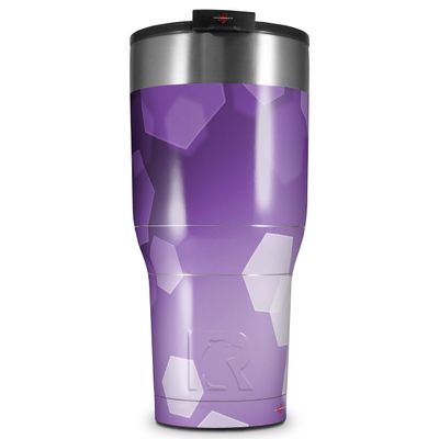 WraptorSkinz Skin Wrap compatible with 2017 and newer RTIC Tumblers 30oz Bokeh Hex Purple (TUMBLER NOT INCLUDED)
