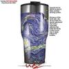 WraptorSkinz Skin Wrap compatible with 2017 and newer RTIC Tumblers 30oz Vincent Van Gogh Starry Night (TUMBLER NOT INCLUDED) view 2