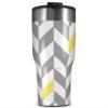 WraptorSkinz Skin Wrap compatible with 2017 and newer RTIC Tumblers 30oz Chevrons Gray And Yellow (TUMBLER NOT INCLUDED) view 1