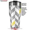 WraptorSkinz Skin Wrap compatible with 2017 and newer RTIC Tumblers 30oz Chevrons Gray And Yellow (TUMBLER NOT INCLUDED) view 2