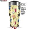 WraptorSkinz Skin Wrap compatible with 2017 and newer RTIC Tumblers 30oz Beach Party Umbrellas Yellow Sunshine (TUMBLER NOT INCLUDED) view 2
