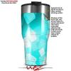 WraptorSkinz Skin Wrap compatible with 2017 and newer RTIC Tumblers 30oz Bokeh Squared Neon Teal (TUMBLER NOT INCLUDED) view 2