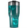 WraptorSkinz Skin Wrap compatible with 2017 and newer RTIC Tumblers 30oz Bokeh Music Neon Teal (TUMBLER NOT INCLUDED) view 1