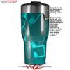 WraptorSkinz Skin Wrap compatible with 2017 and newer RTIC Tumblers 30oz Bokeh Music Neon Teal (TUMBLER NOT INCLUDED) view 2