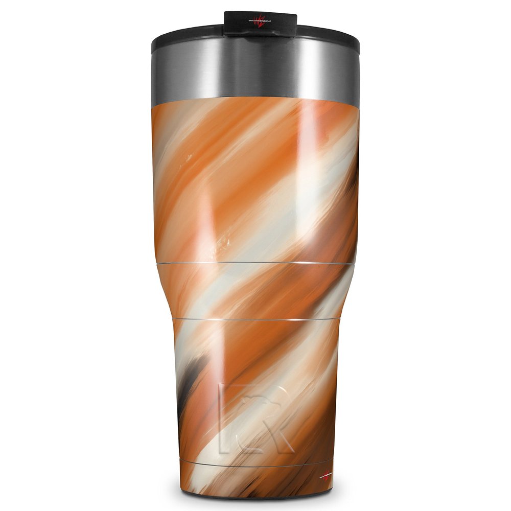 WraptorSkinz Skin Wrap compatible with 2017 and newer RTIC Tumblers 30oz Paint Blend Orange (TUMBLER NOT INCLUDED)