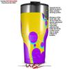 WraptorSkinz Skin Wrap compatible with 2017 and newer RTIC Tumblers 30oz Drip Purple Yellow Teal (TUMBLER NOT INCLUDED) view 2