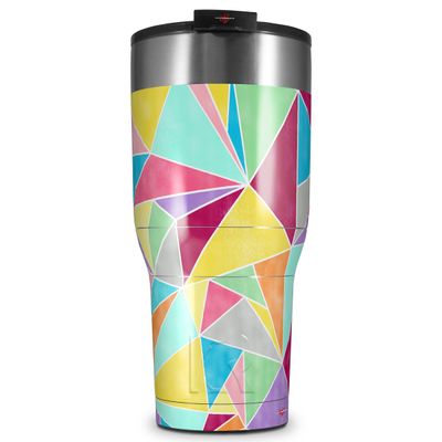 WraptorSkinz Skin Wrap compatible with 2017 and newer RTIC Tumblers 30oz Brushed Geometric (TUMBLER NOT INCLUDED)