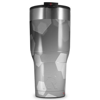 WraptorSkinz Skin Wrap compatible with 2017 and newer RTIC Tumblers 30oz Bokeh Hex Grey (TUMBLER NOT INCLUDED)