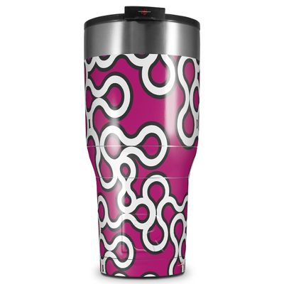 WraptorSkinz Skin Wrap compatible with 2017 and newer RTIC Tumblers 30oz Locknodes 03 Hot Pink (Fuchsia) (TUMBLER NOT INCLUDED)