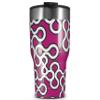 WraptorSkinz Skin Wrap compatible with 2017 and newer RTIC Tumblers 30oz Locknodes 03 Hot Pink (Fuchsia) (TUMBLER NOT INCLUDED) view 1