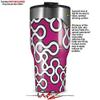 WraptorSkinz Skin Wrap compatible with 2017 and newer RTIC Tumblers 30oz Locknodes 03 Hot Pink (Fuchsia) (TUMBLER NOT INCLUDED) view 2