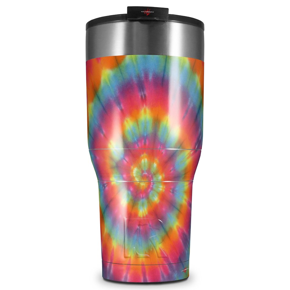 WraptorSkinz Skin Wrap compatible with 2017 and newer RTIC Tumblers 30oz Tie Dye Swirl 107 (TUMBLER NOT INCLUDED)