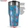 WraptorSkinz Skin Wrap compatible with 2017 and newer RTIC Tumblers 30oz Crabs and Shells Blue Medium (TUMBLER NOT INCLUDED) view 2