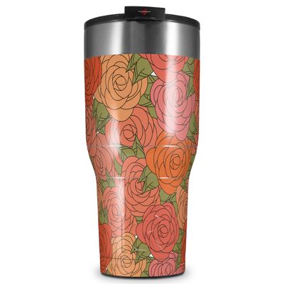 WraptorSkinz Skin Wrap compatible with 2017 and newer RTIC Tumblers 30oz Flowers Pattern Roses 06 (TUMBLER NOT INCLUDED)