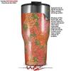 WraptorSkinz Skin Wrap compatible with 2017 and newer RTIC Tumblers 30oz Flowers Pattern Roses 06 (TUMBLER NOT INCLUDED) view 2