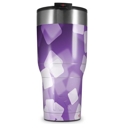 WraptorSkinz Skin Wrap compatible with 2017 and newer RTIC Tumblers 30oz Bokeh Squared Purple (TUMBLER NOT INCLUDED)