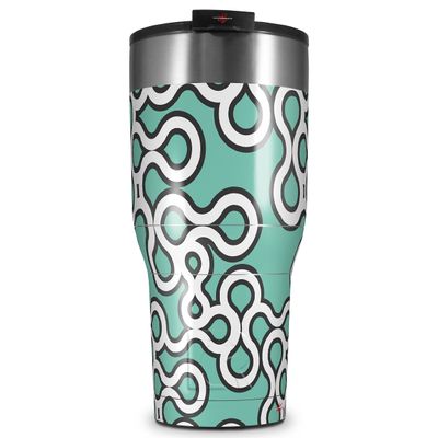 WraptorSkinz Skin Wrap compatible with 2017 and newer RTIC Tumblers 30oz Locknodes 03 Seafoam Green (TUMBLER NOT INCLUDED)