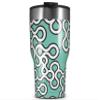WraptorSkinz Skin Wrap compatible with 2017 and newer RTIC Tumblers 30oz Locknodes 03 Seafoam Green (TUMBLER NOT INCLUDED) view 1
