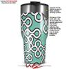WraptorSkinz Skin Wrap compatible with 2017 and newer RTIC Tumblers 30oz Locknodes 03 Seafoam Green (TUMBLER NOT INCLUDED) view 2