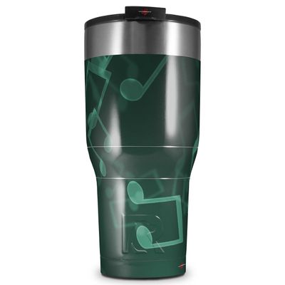 WraptorSkinz Skin Wrap compatible with 2017 and newer RTIC Tumblers 30oz Bokeh Music Seafoam Green (TUMBLER NOT INCLUDED)