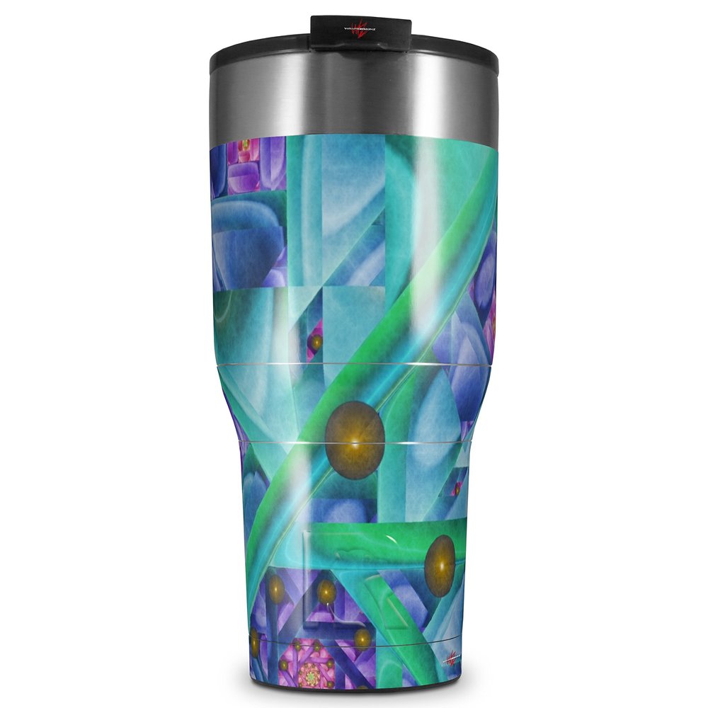 WraptorSkinz Skin Wrap compatible with 2017 and newer RTIC Tumblers 30oz Cell Structure (TUMBLER NOT INCLUDED)