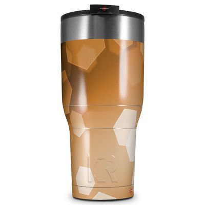 WraptorSkinz Skin Wrap compatible with 2017 and newer RTIC Tumblers 30oz Bokeh Hex Orange (TUMBLER NOT INCLUDED)
