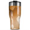 WraptorSkinz Skin Wrap compatible with 2017 and newer RTIC Tumblers 30oz Bokeh Hex Orange (TUMBLER NOT INCLUDED) view 1