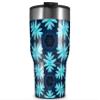 WraptorSkinz Skin Wrap compatible with 2017 and newer RTIC Tumblers 30oz Abstract Floral Blue (TUMBLER NOT INCLUDED) view 1