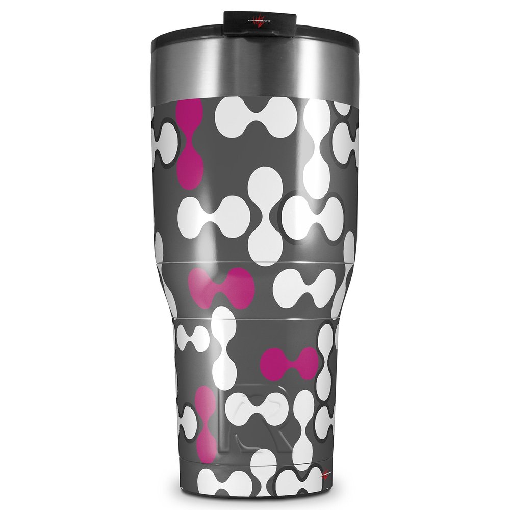 WraptorSkinz Skin Wrap compatible with 2017 and newer RTIC Tumblers 30oz Locknodes 04 Hot Pink (Fuchsia) (TUMBLER NOT INCLUDED)