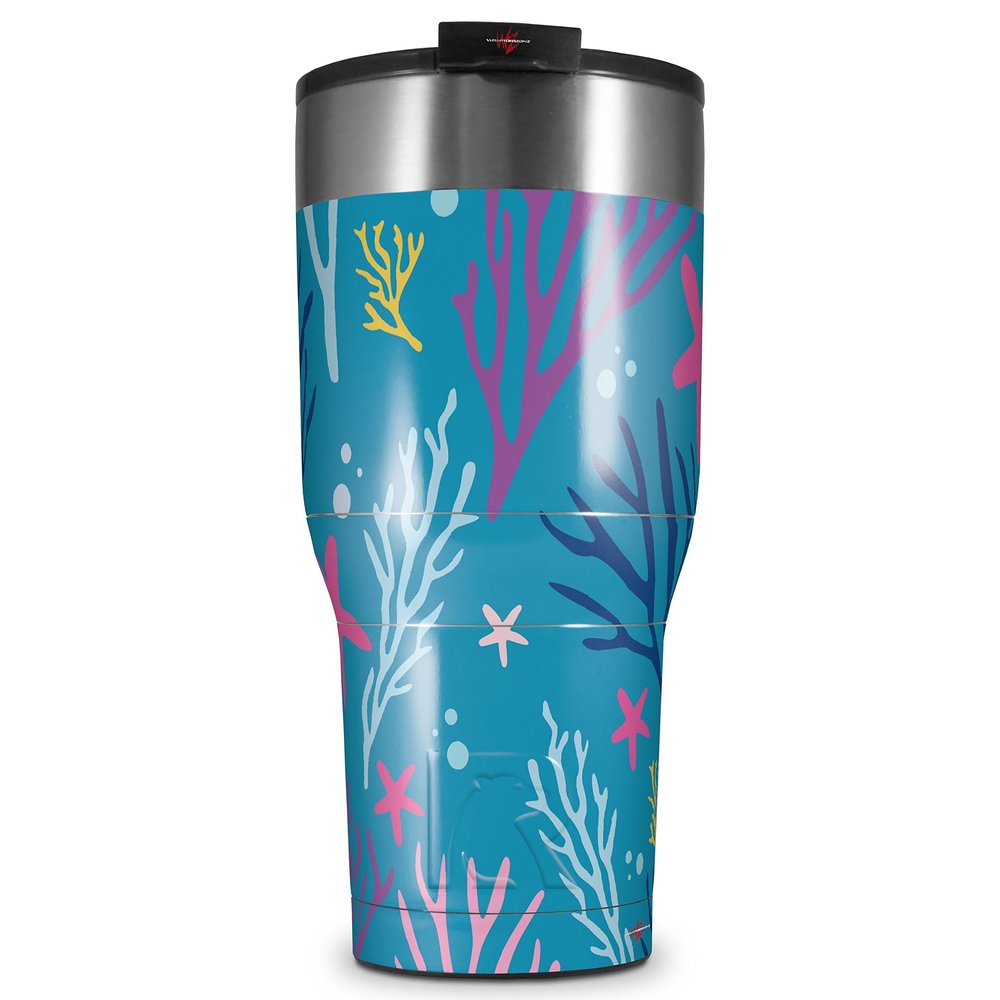 WraptorSkinz Skin Wrap compatible with 2017 and newer RTIC Tumblers 30oz Sea Colorful (TUMBLER NOT INCLUDED)
