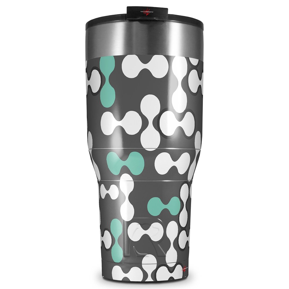 WraptorSkinz Skin Wrap compatible with 2017 and newer RTIC Tumblers 30oz Locknodes 04 Seafoam Green (TUMBLER NOT INCLUDED)