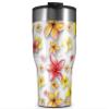 WraptorSkinz Skin Wrap compatible with 2017 and newer RTIC Tumblers 30oz Beach Flowers White (TUMBLER NOT INCLUDED) view 1
