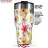 WraptorSkinz Skin Wrap compatible with 2017 and newer RTIC Tumblers 30oz Beach Flowers White (TUMBLER NOT INCLUDED) view 2