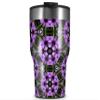 WraptorSkinz Skin Wrap compatible with 2017 and newer RTIC Tumblers 30oz Floral Pattern Purple (TUMBLER NOT INCLUDED) view 1