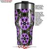 WraptorSkinz Skin Wrap compatible with 2017 and newer RTIC Tumblers 30oz Floral Pattern Purple (TUMBLER NOT INCLUDED) view 2