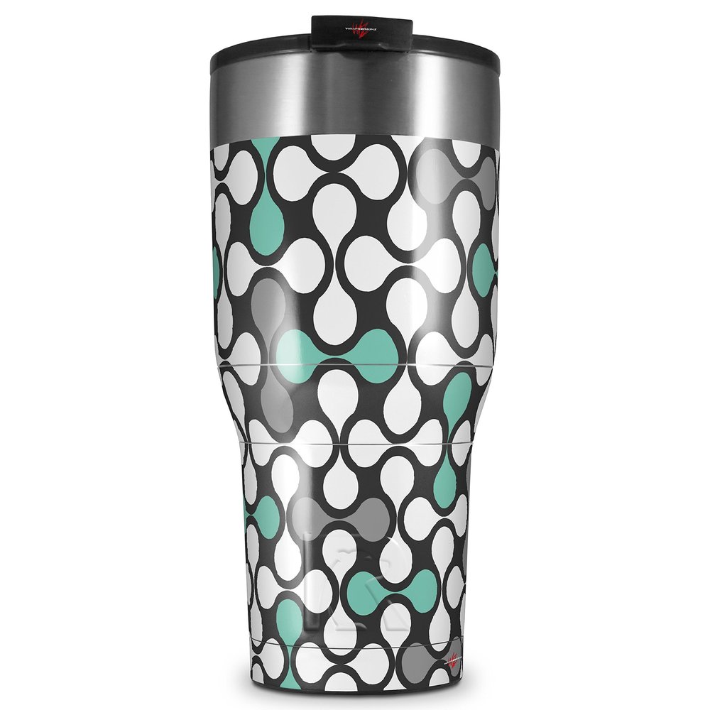 WraptorSkinz Skin Wrap compatible with 2017 and newer RTIC Tumblers 30oz Locknodes 05 Seafoam Green (TUMBLER NOT INCLUDED)