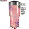 WraptorSkinz Skin Wrap compatible with 2017 and newer RTIC Tumblers 30oz Kearas Flowers on Pink (TUMBLER NOT INCLUDED) view 2