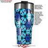 WraptorSkinz Skin Wrap compatible with 2017 and newer RTIC Tumblers 30oz Daisies Blue (TUMBLER NOT INCLUDED) view 2