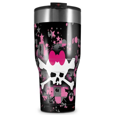 WraptorSkinz Skin Wrap compatible with 2017 and newer RTIC Tumblers 30oz Scene Skull Splatter (TUMBLER NOT INCLUDED)
