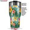 WraptorSkinz Skin Wrap compatible with 2017 and newer RTIC Tumblers 30oz Beach Flowers 02 Seafoam Green (TUMBLER NOT INCLUDED) view 2