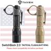 Thyrm Switchback Large 2.0 Flashlight Ring (Black, Non-Dual Fuel Version) Finger Release Ring with Pocket Clip for Many 1-inch Diameter Lights view 2