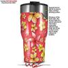 WraptorSkinz Skin Wrap compatible with 2017 and newer RTIC Tumblers 30oz Beach Flowers Coral (TUMBLER NOT INCLUDED) view 2