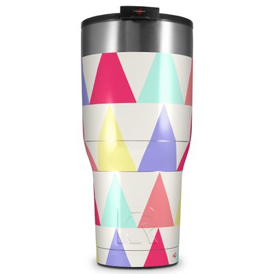 WraptorSkinz Skin Wrap compatible with 2017 and newer RTIC Tumblers 30oz Triangles Light (TUMBLER NOT INCLUDED)
