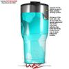 WraptorSkinz Skin Wrap compatible with 2017 and newer RTIC Tumblers 30oz Bokeh Hex Neon Teal (TUMBLER NOT INCLUDED) view 2