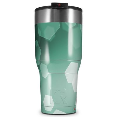 WraptorSkinz Skin Wrap compatible with 2017 and newer RTIC Tumblers 30oz Bokeh Hex Seafoam Green (TUMBLER NOT INCLUDED)