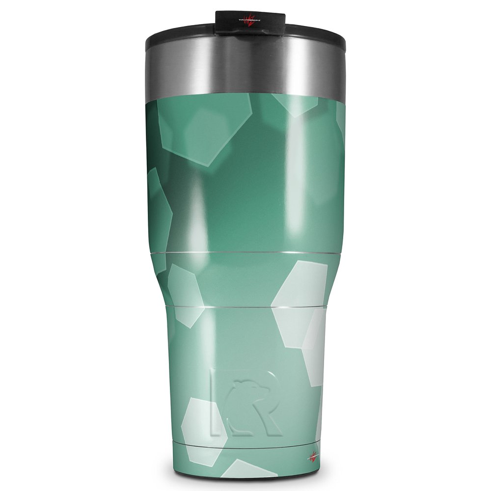 WraptorSkinz Skin Wrap compatible with 2017 and newer RTIC Tumblers 30oz Bokeh Hex Seafoam Green (TUMBLER NOT INCLUDED)