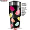 WraptorSkinz Skin Wrap compatible with 2017 and newer RTIC Tumblers 30oz Plain Leaves On Black (TUMBLER NOT INCLUDED) view 2