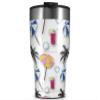 WraptorSkinz Skin Wrap compatible with 2017 and newer RTIC Tumblers 30oz Beach Party Umbrellas White (TUMBLER NOT INCLUDED) view 1