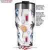 WraptorSkinz Skin Wrap compatible with 2017 and newer RTIC Tumblers 30oz Beach Party Umbrellas White (TUMBLER NOT INCLUDED) view 2